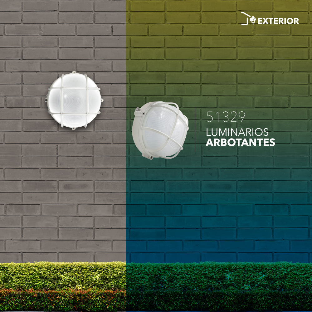 Luminario Arbotante Para Pared LED 18W Luz Blanca 6 500K Acabado Hierro Blanco