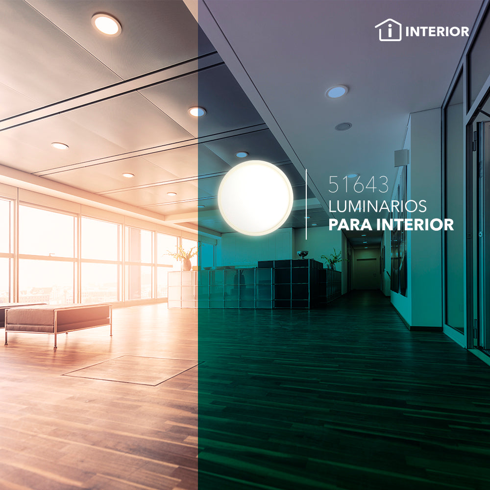 Panel circular para empotrar tipo downlight con bracket ajustable LED 15W luz cálida 3 000K