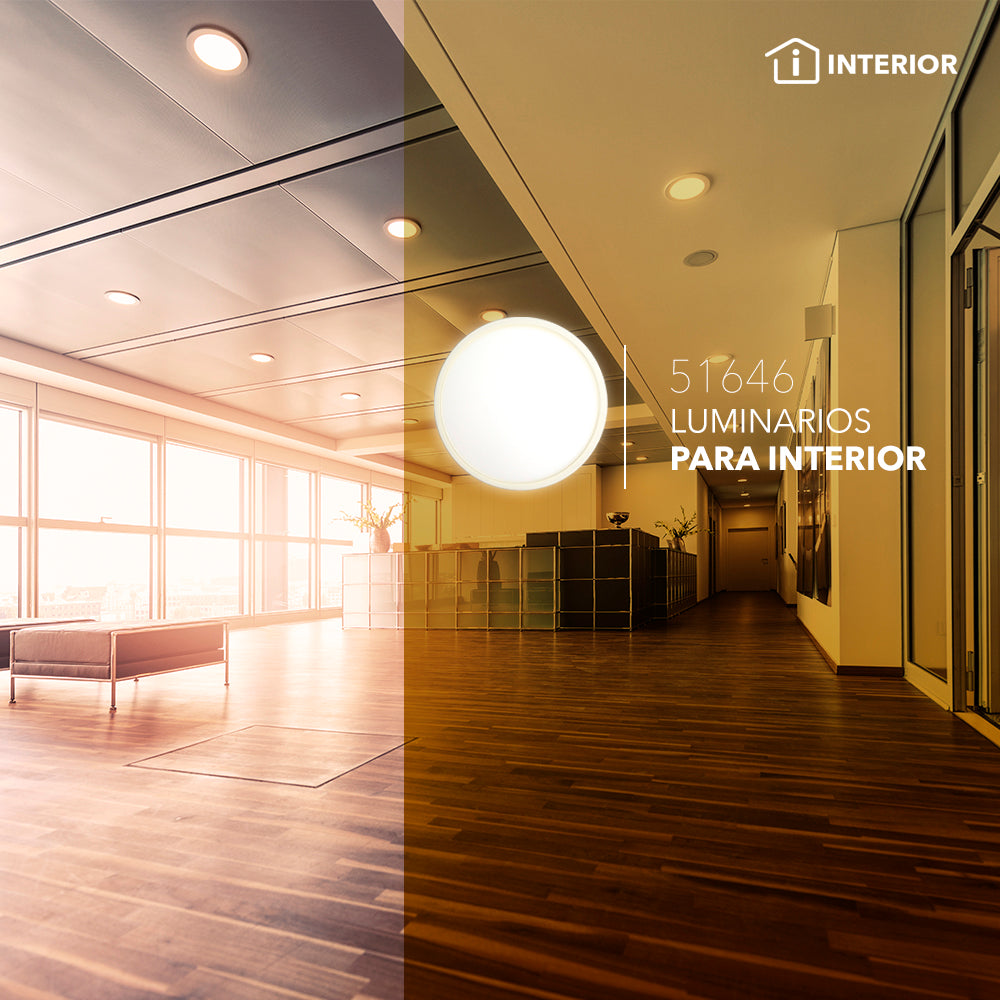 Panel circular para empotrar tipo downlight con bracket ajustable LED 20W luz cálida 3 000K