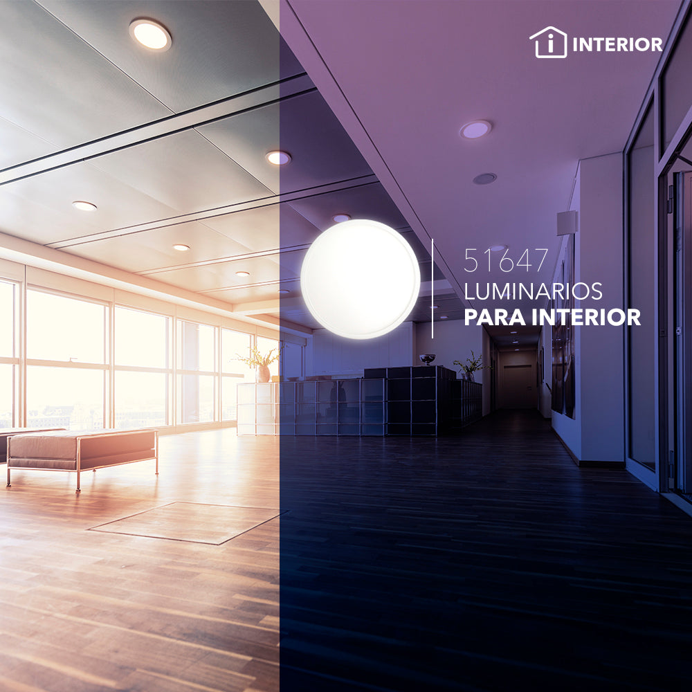 Panel circular para empotrar tipo downlight con bracket ajustable LED 20W luz neutra 4 100K