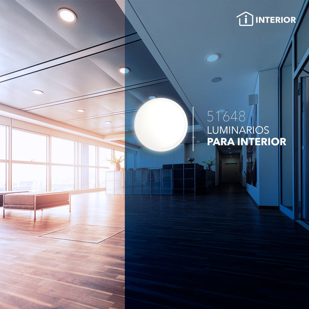 Panel circular para empotrar tipo downlight con bracket ajustable LED 20W luz blanca 6 500K