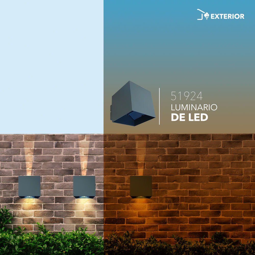 Luminario Arbotante LED 6W Luz Directa e Indirecta 3 000K
