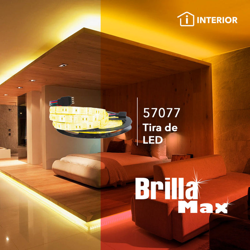Tira LED BrillaMax Luz Amarilla 57077 5 metros