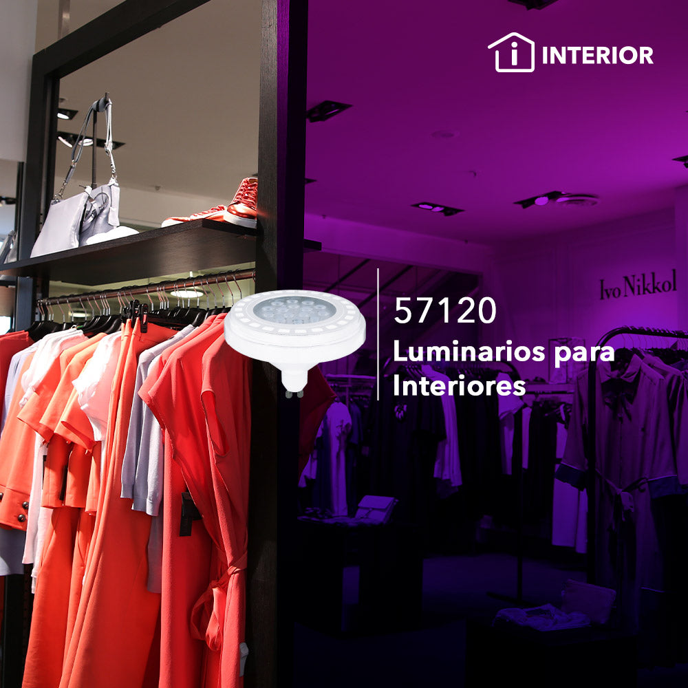 Lámpara AR111 LED 15W Base GU10 Luz Blanca 6 500K