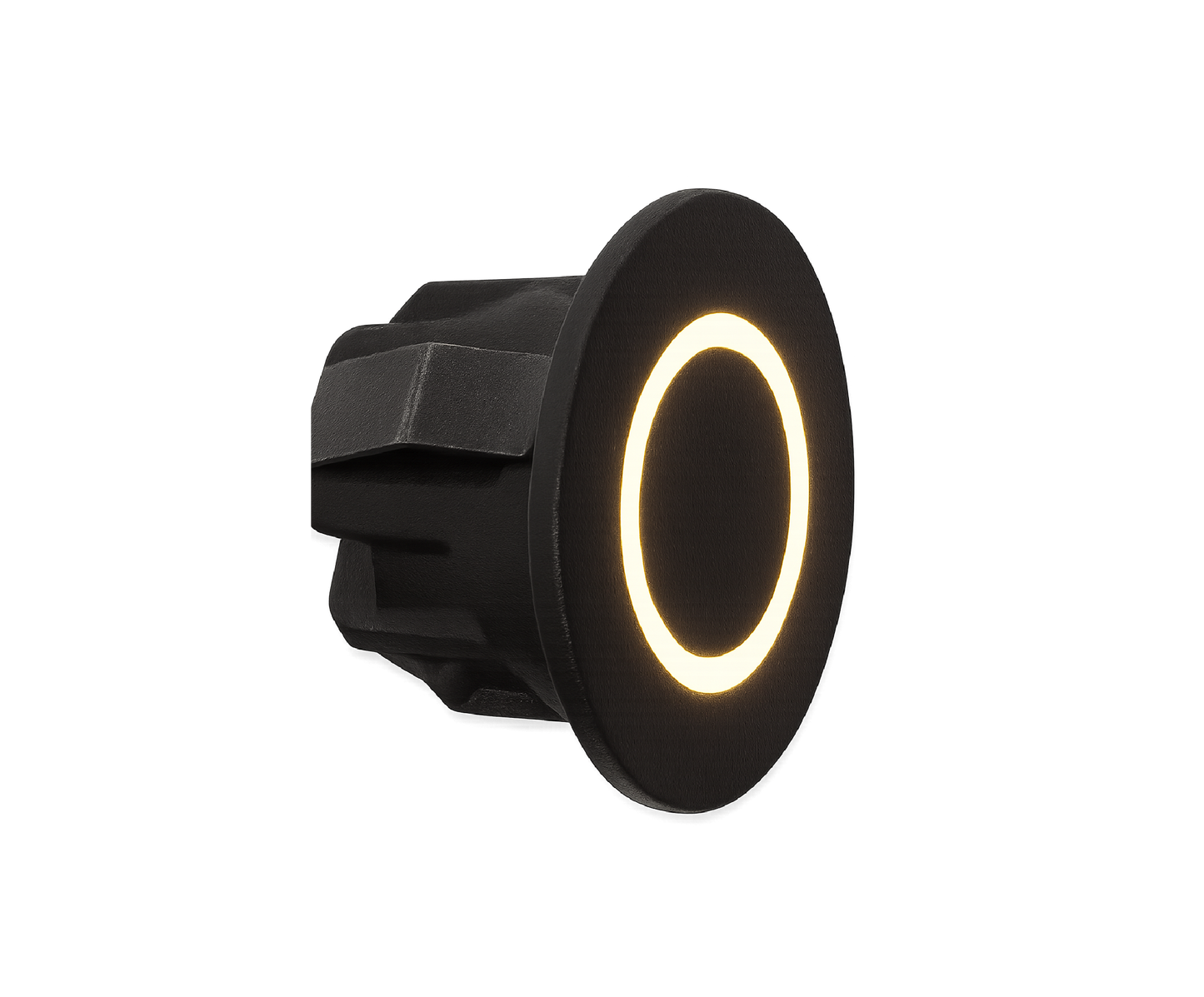 Luminario de LED Tipo Cortesía 2700K Circular Negro