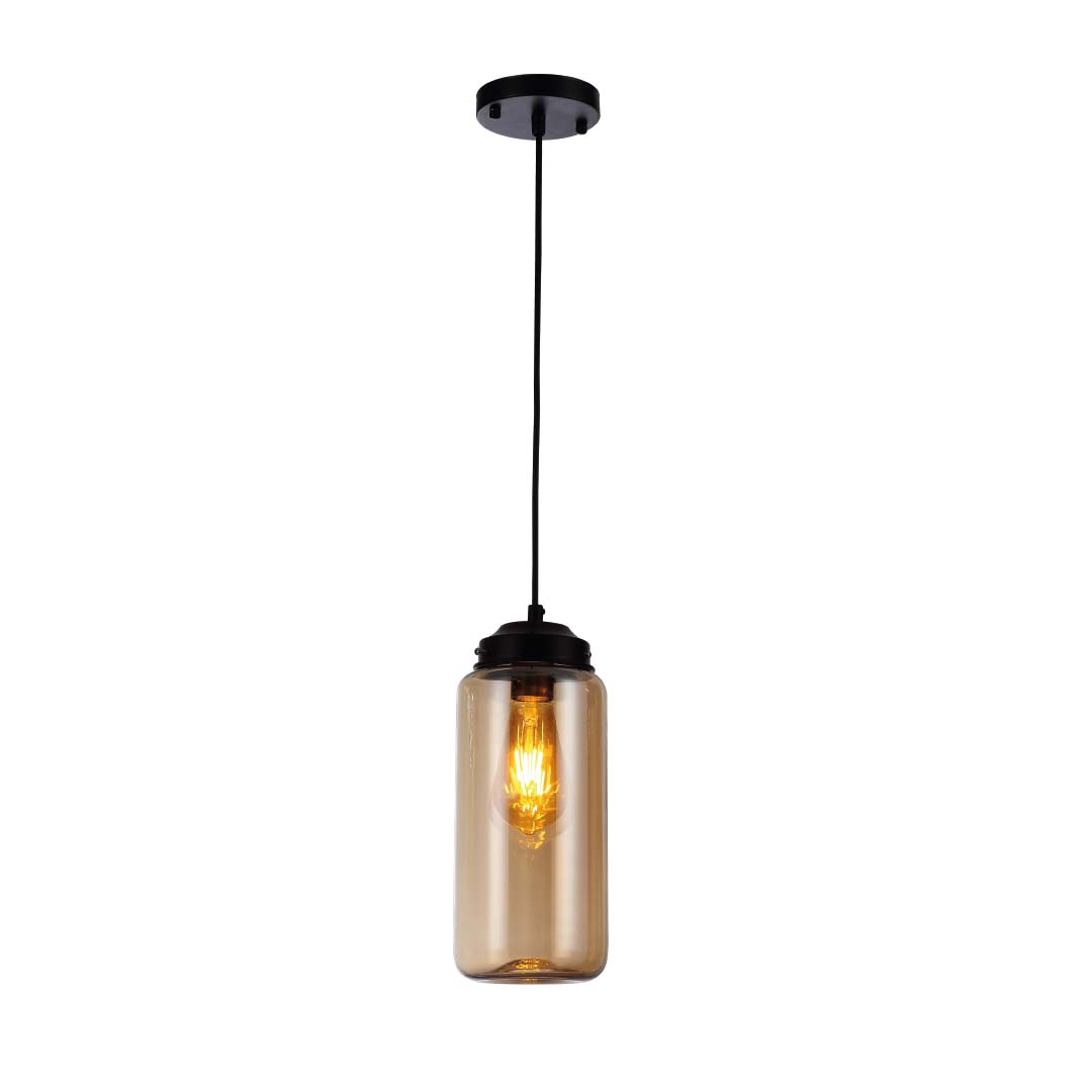 Luminario decorativo para suspender cuerpo de cristal alargado