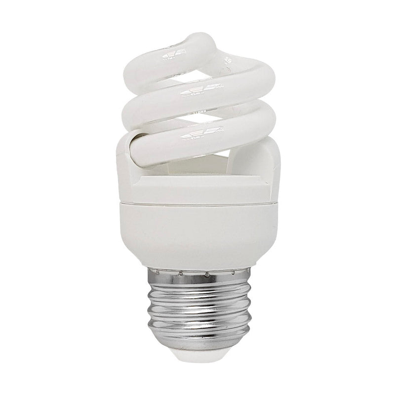 Lámpara fluorescente compacta 9W base E26 luz blanca 6 500K