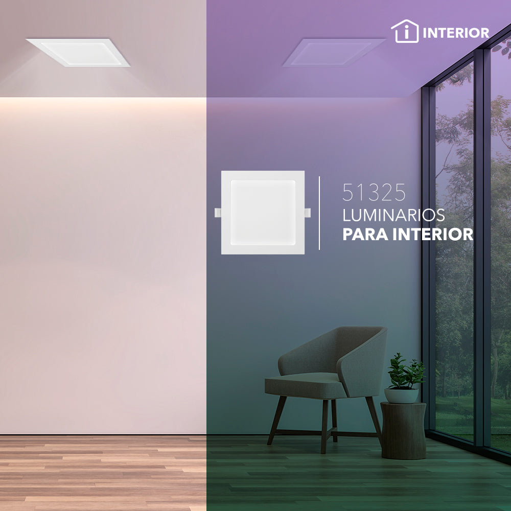Panel Cuadrado Tipo Downlight LED 18W 3000K
