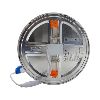 Panel circular para empotrar tipo downlight con bracket ajustable LED 15W luz blanca 6 500K