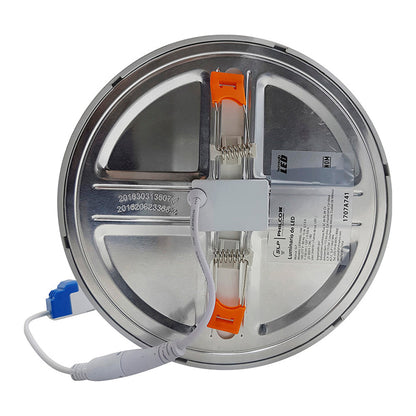 Panel circular para empotrar tipo downlight con bracket ajustable LED 20W luz blanca 6 500K