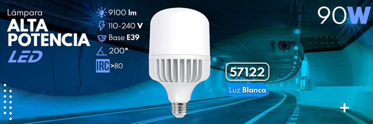 Lámpara LED de alta potencia, 90W luz blanca.