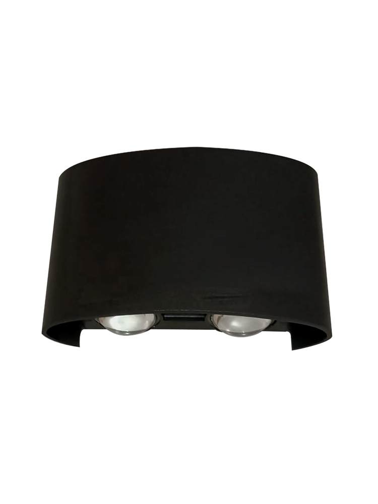 Luminario arbotante para pared LED 4W bidireccional luz cálida 3 000K color negro
