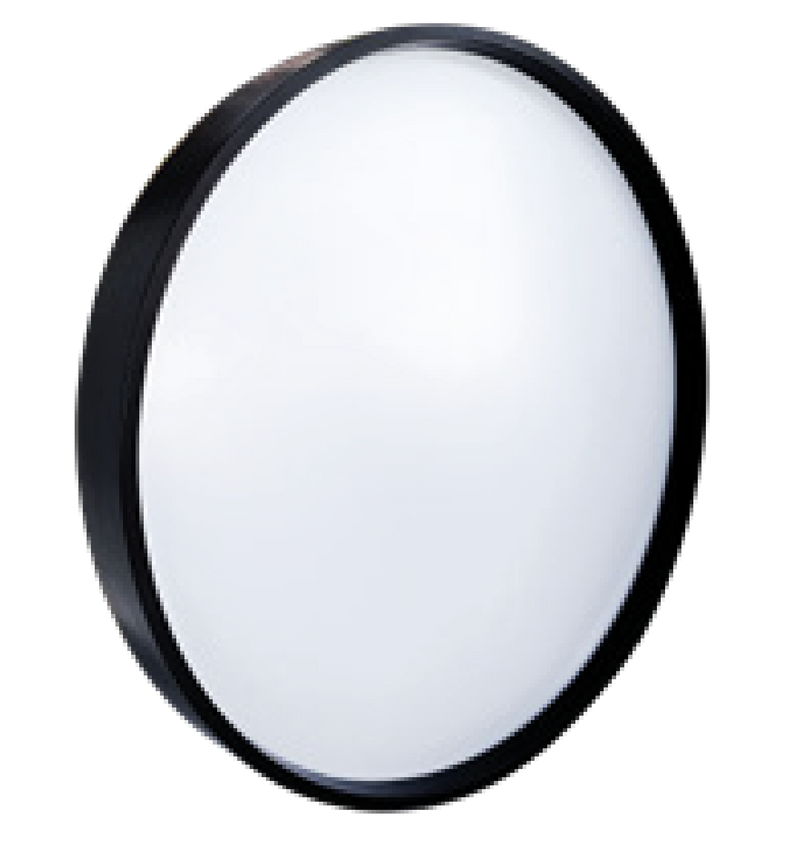 Luminario panel circular para sobreponer LED 18W color negro luz blanca 6 500K