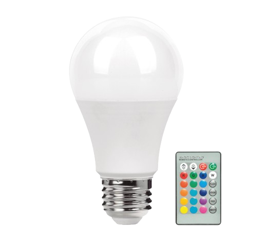 Lámpara Bulbo De LED 10 W RGB