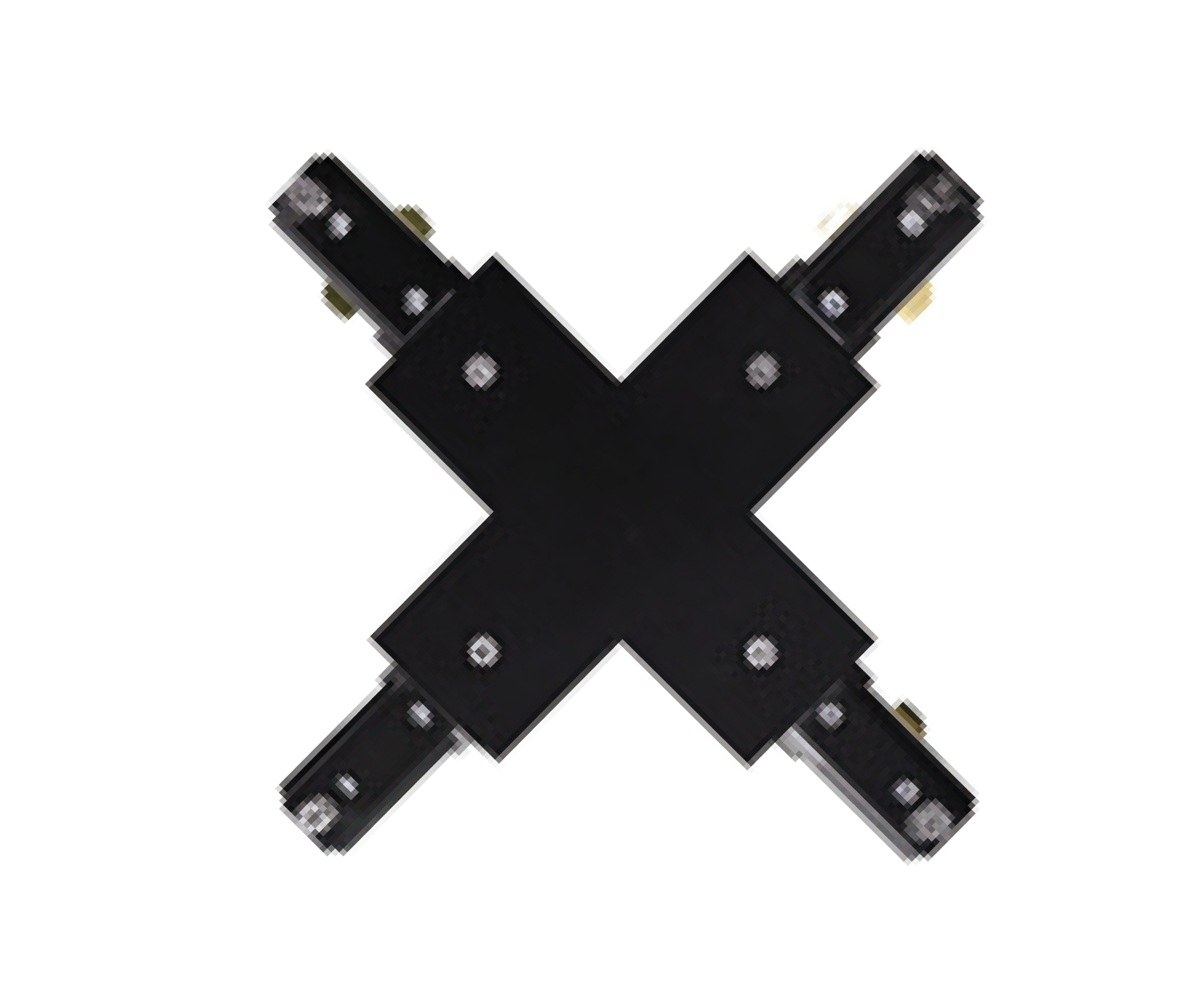 Conector De Policarbonato Para Riel De 3 Vías Tipo X