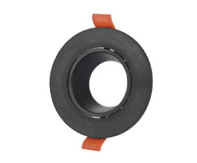 Luminario Para MR16 Termoplástico Circular Negro