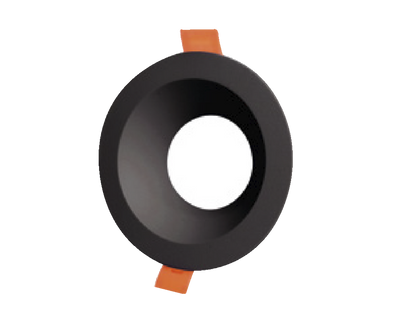 Luminario Para MR16 Termoplástico Circular Negro
