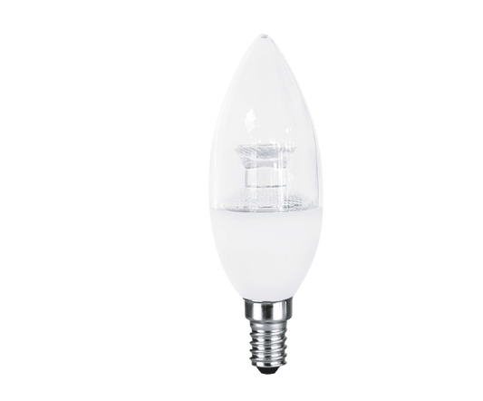 Lámpara Tipo Vela LED 4W Base E12 Luz Cálida 3 000K