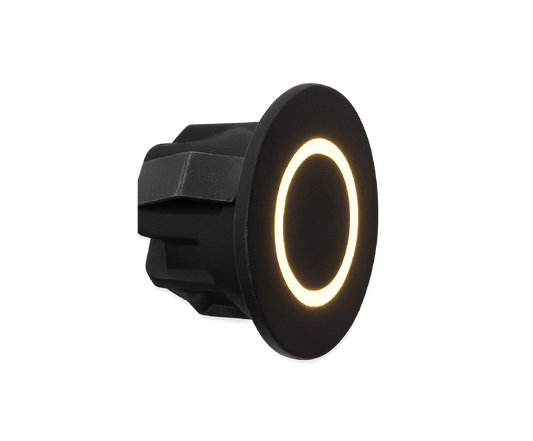 Luminario de LED Tipo Cortesía 2700K Circular Negro