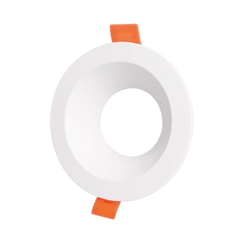 Luminario termoplástico circular fijo para lámpara MR16 para empotrar color blanco