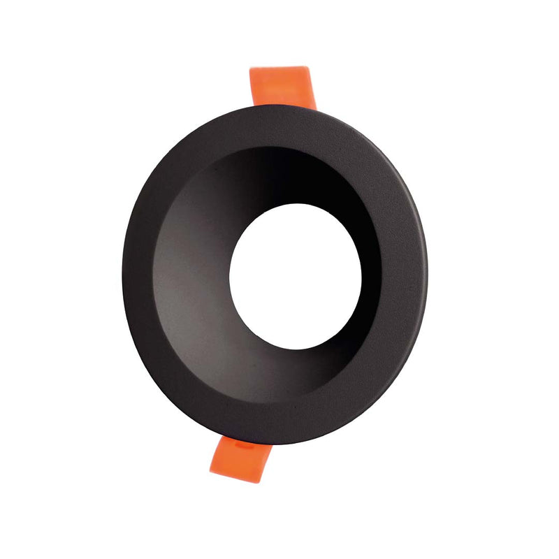 Luminario termoplástico circular fijo para lámpara MR16 para empotrar color negro