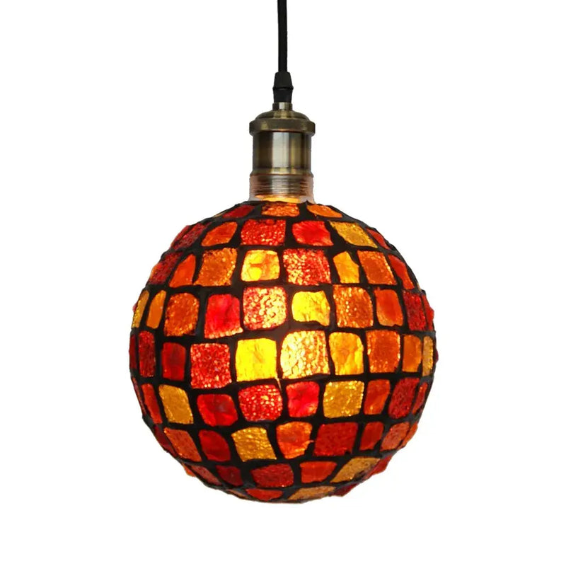 Lámpara-artesanal-LED-acabado-mosaico-color-lava-1